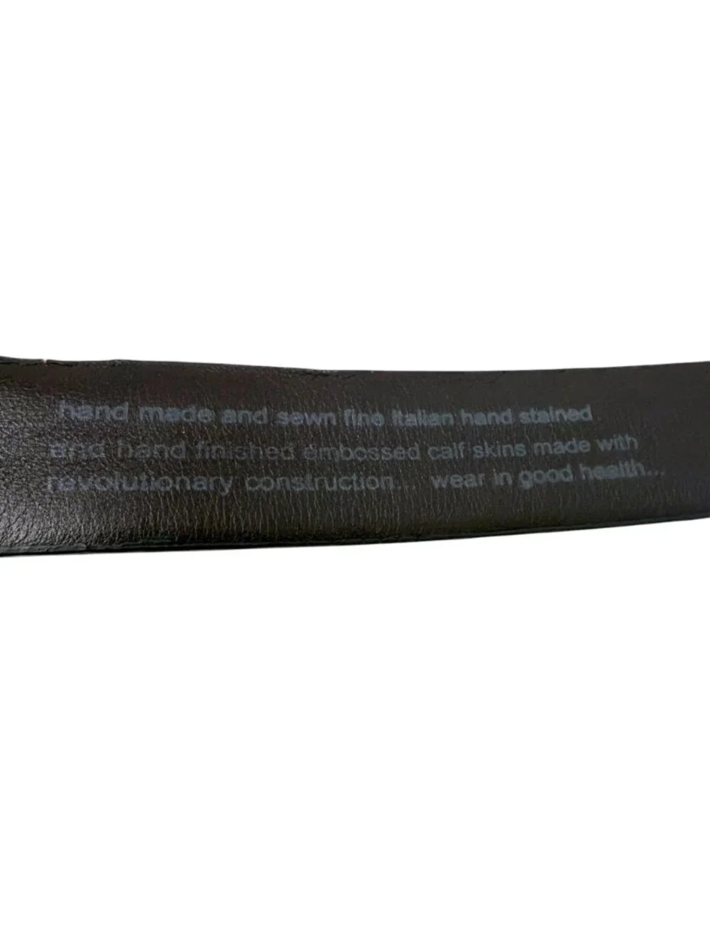 Bill Lavin Mens Belt Size 38 Calfskin Leather Dark Brown Woven Soft Collection